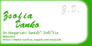 zsofia danko business card